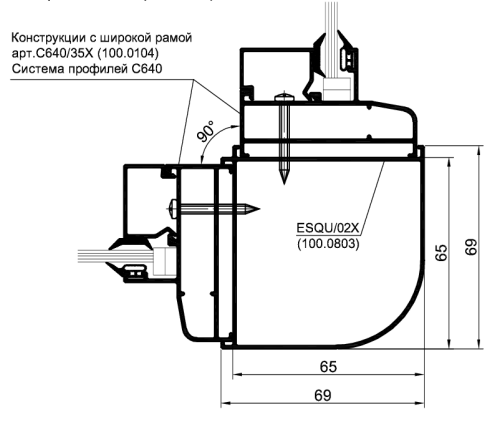 Угловое соединение 90 гр. 60х60 арт.: ESQU/02X (100.0803)