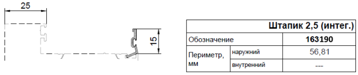 Применяемые профили AWD75 HWH (выведено с 10.03.2023г)