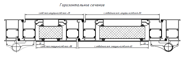 Чертежи узлов Kaleva Aluvet Glass Standart: HD75