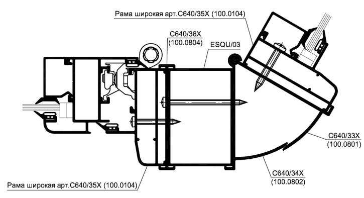 Угол раздвижной 30-60 гр. арт.: C640/33X / C640/34X (100.0801/100.0802)