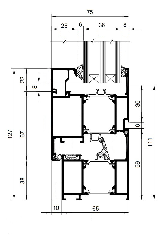Чертежи узлов Kaleva Aluvet PFS