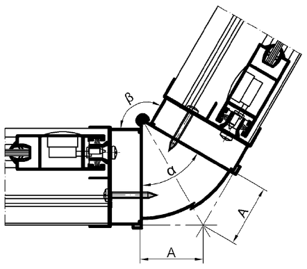 Угол раздвижной 30-60 гр. арт.: C640/33X / C640/34X (100.0801/100.0802)
